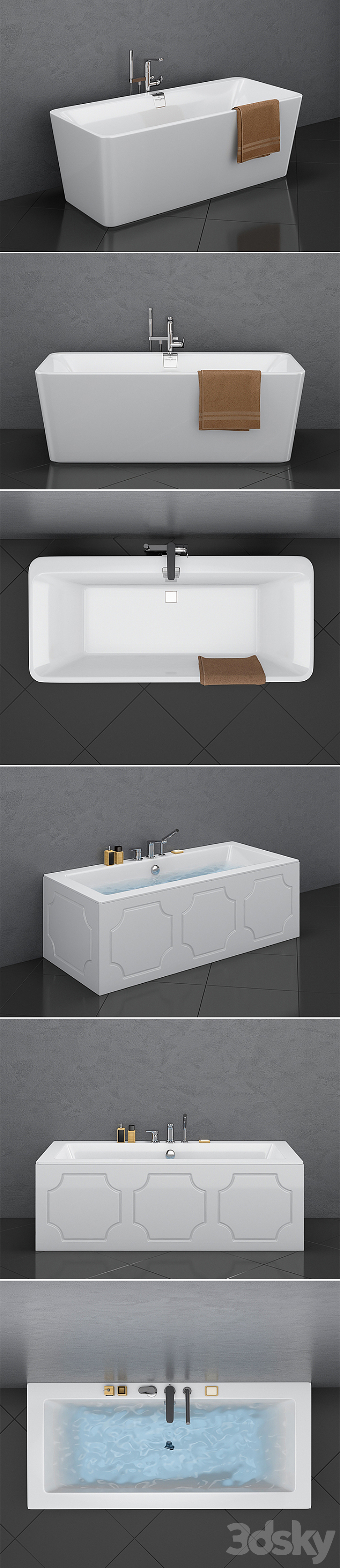 Bath set Villeroy & Boch set 23 (Architectura Cetus Legato Squaro) 3DS Max - thumbnail 2