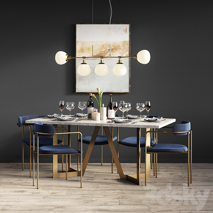 Dinning set 3D Model