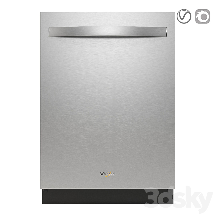 Built-in Whirlpool WDT970SAHZ Dishwasher 3DS Max - thumbnail 1