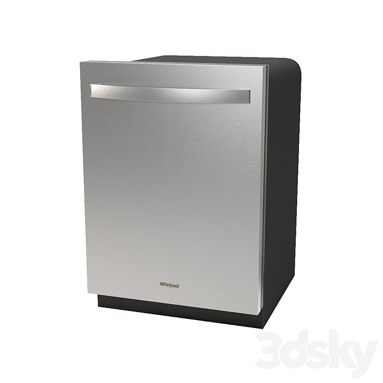 Built-in Whirlpool WDT970SAHZ Dishwasher 3DS Max - thumbnail 2