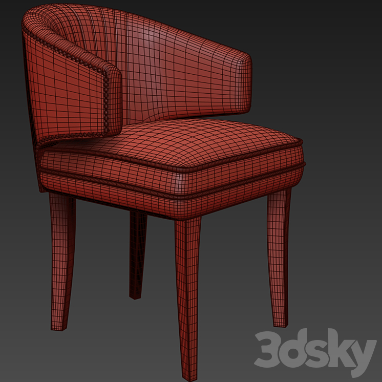 Brabbu Ibis Dining Chair Set 3DS Max - thumbnail 2