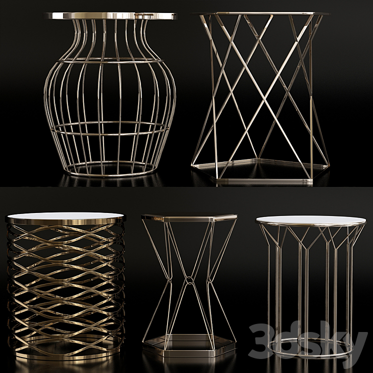 Luxury side table 3DS Max - thumbnail 1
