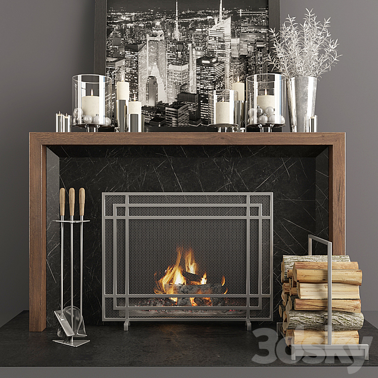 Fireplace 36 3DS Max - thumbnail 1