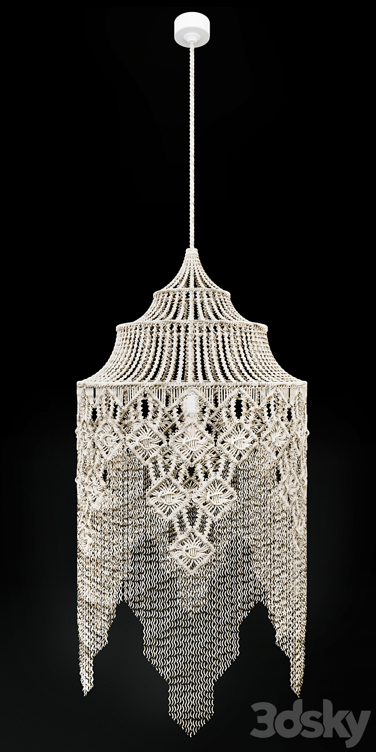 Macrame Chandelier 2 3D Model