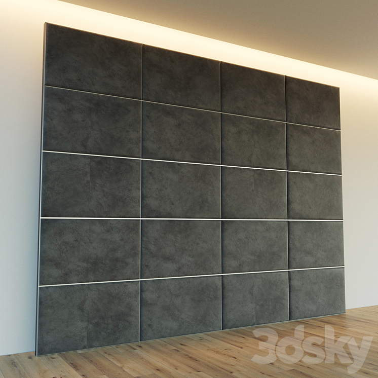 Decorative wall. Soft panel. 6 3D Model