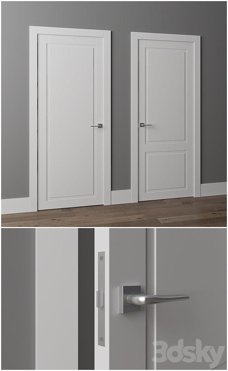 Doors Volkhovets Neo Classic 8001 8002 3D Model