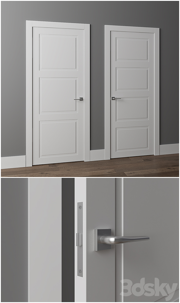 Doors Volkhovets Neo Classic 8003 8004 3D Model
