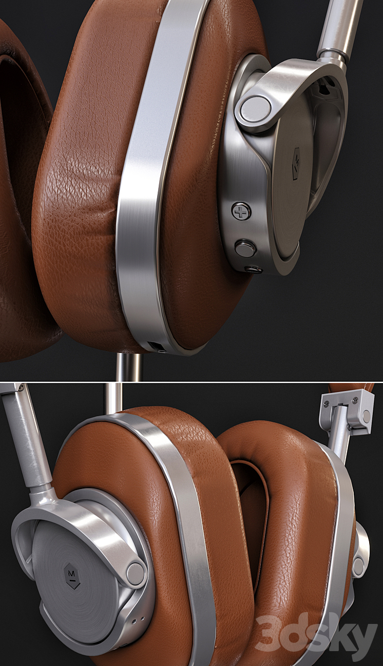 Headphones Master & Dynamic MW60S2 Brown / Silver 3D Model