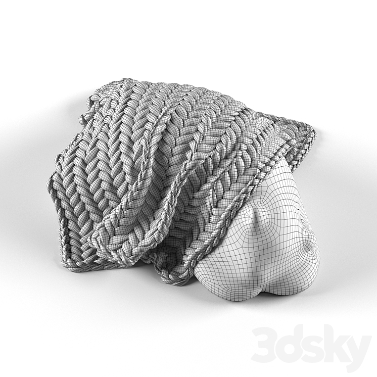 pouf Resting Bearge 3D Model
