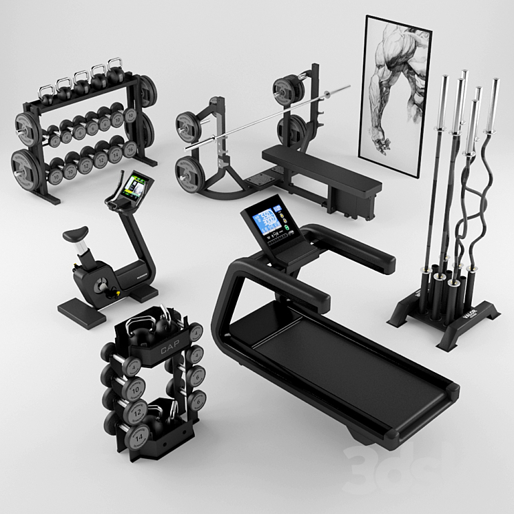 Equipment Gym 2 3DS Max - thumbnail 1