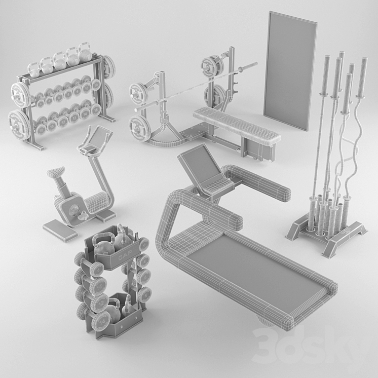 Equipment Gym 2 3DS Max - thumbnail 2