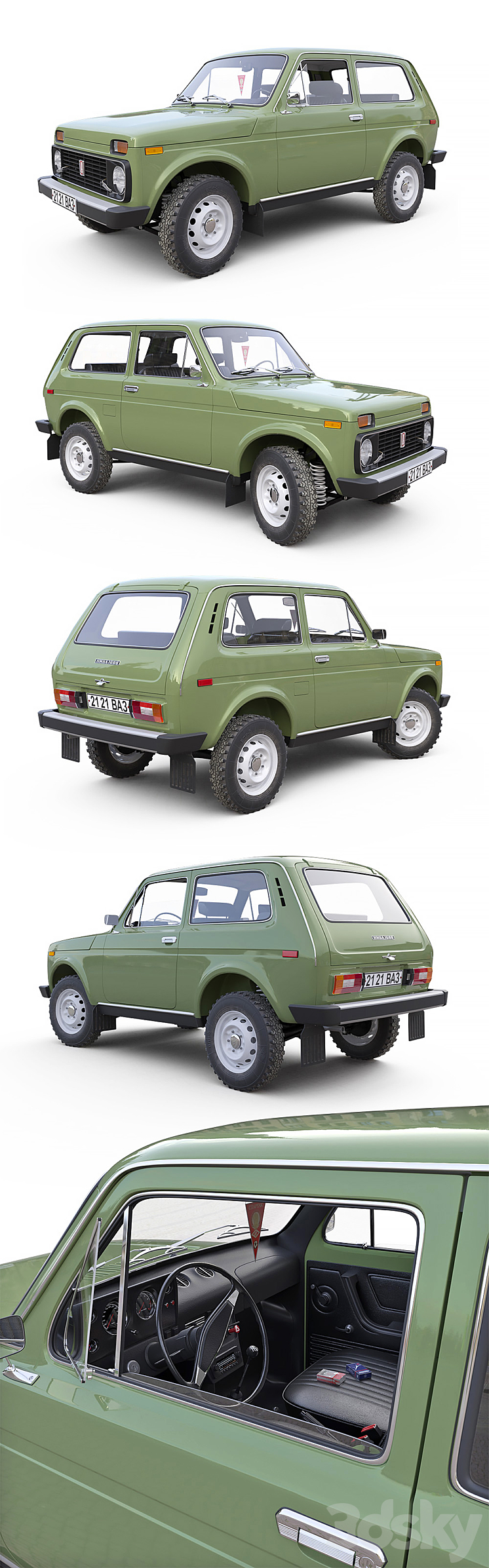 VAZ 2121 Niva 3D Model
