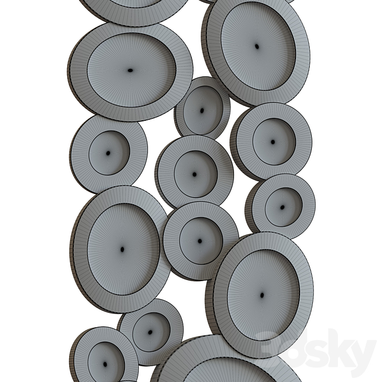 Panel Rings with mirrors 3DS Max - thumbnail 2