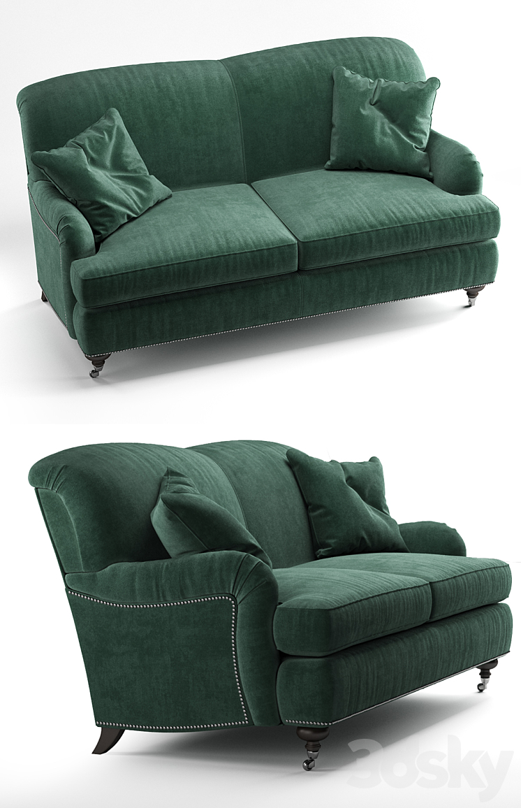 Oxford sofa Kent Emerald by Ethan Allen 3DS Max - thumbnail 2