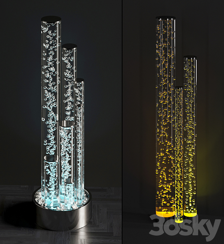 Bubble columns and colonnades 3D Model