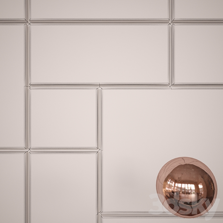Copper panel 3D Model