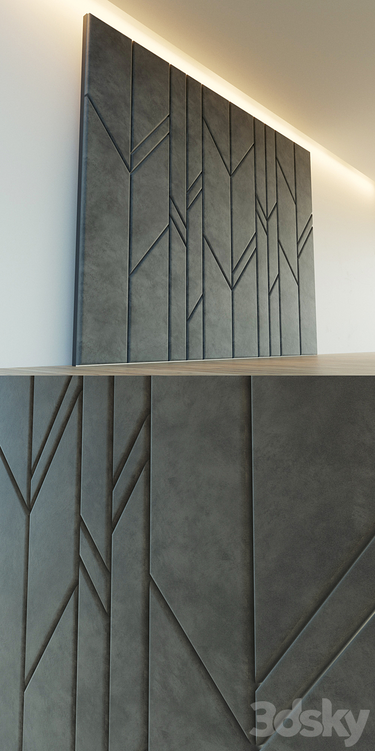 Decorative wall. Soft panel. 14 3D Model
