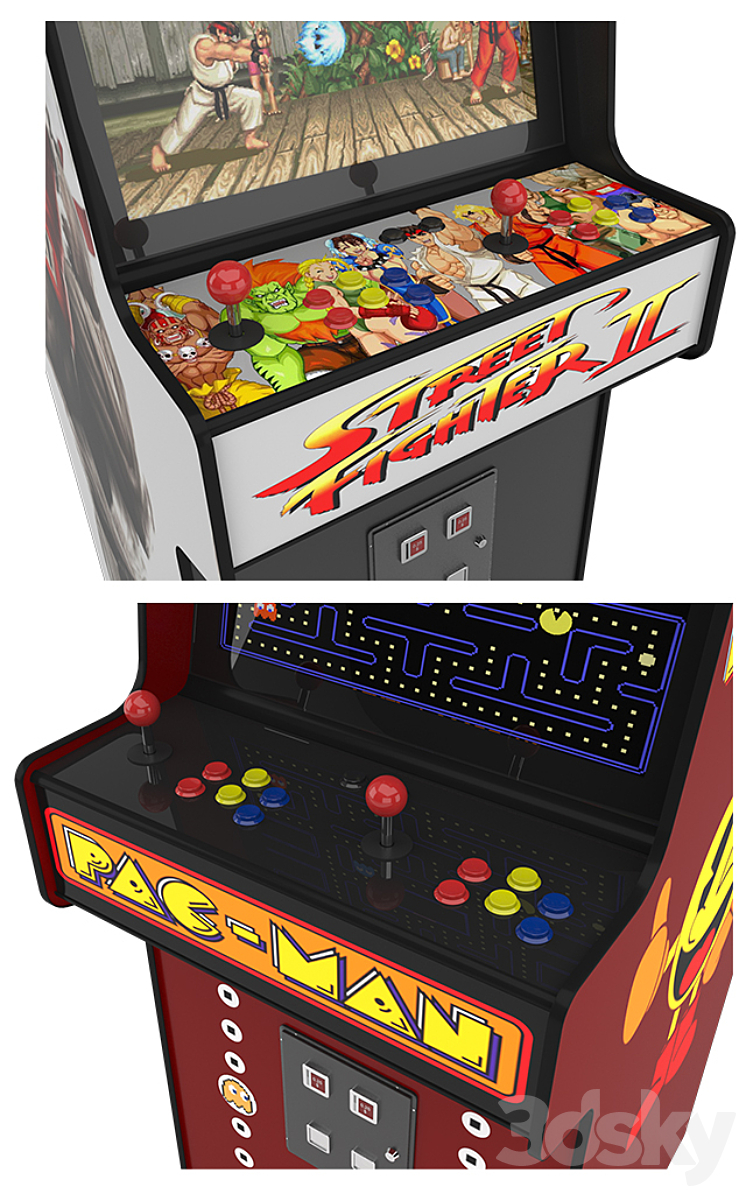 Arcade atari machines 3D Model