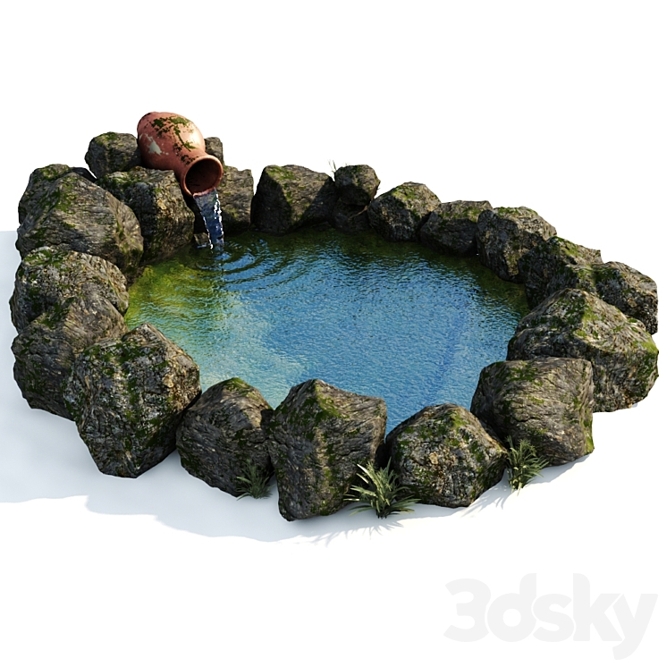 Decorative pond 2 3DS Max - thumbnail 1
