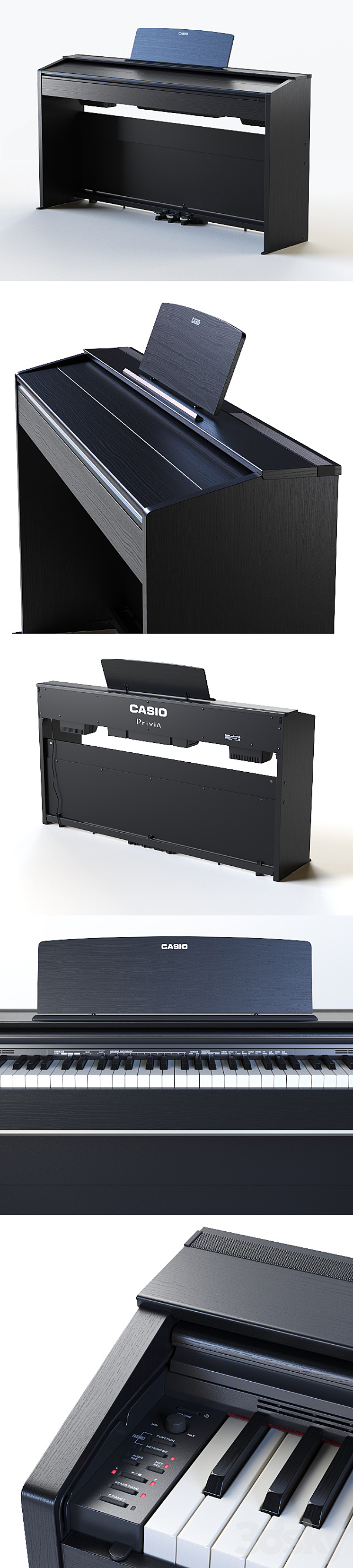 Digital piano CASIO PX 870 BK Privia 3D Model 3DSKY Decor Helper
