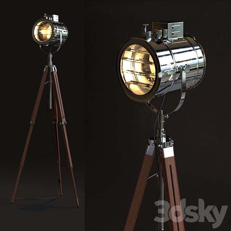 Thor Vintage Stage Searchlight 3DS Max - thumbnail 1