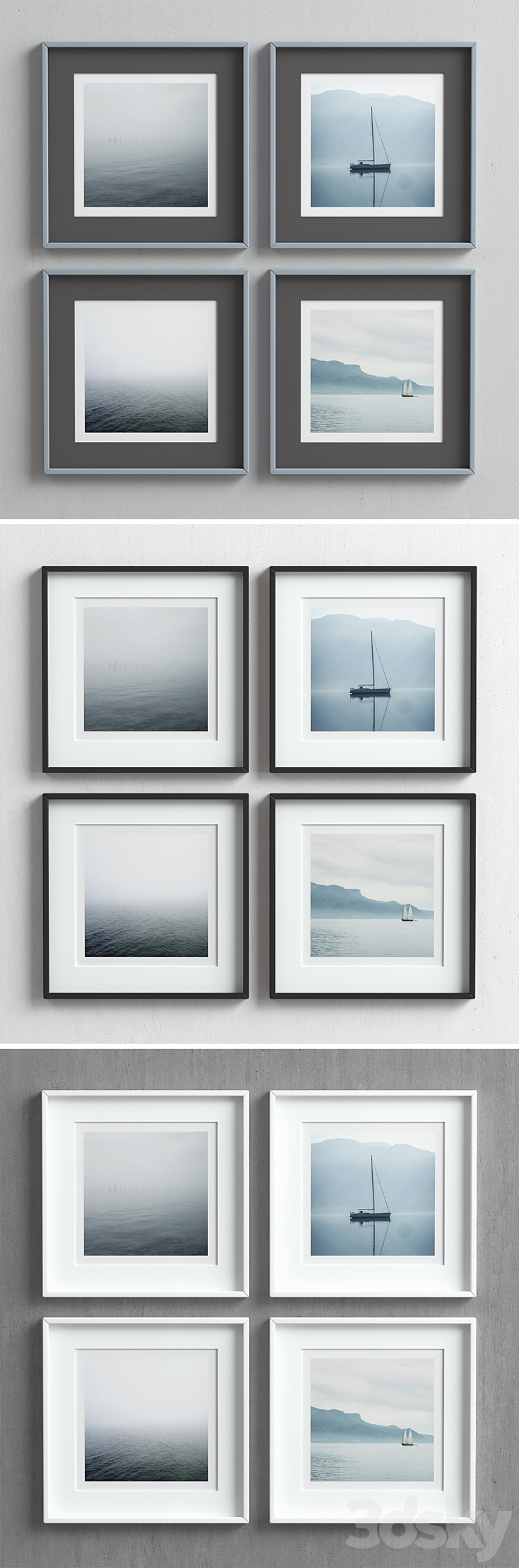 Picture Frames Set-66 3D Model