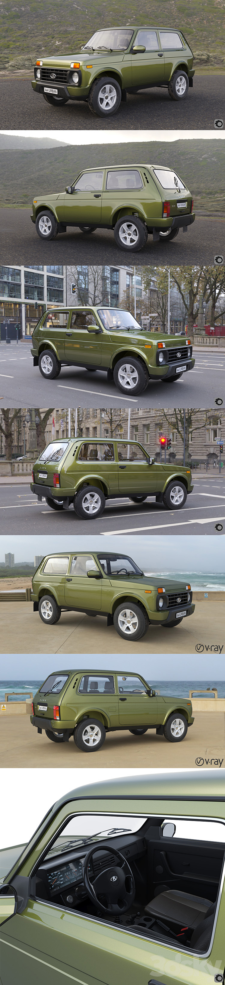 Lada 4x4 Urban 3D Model