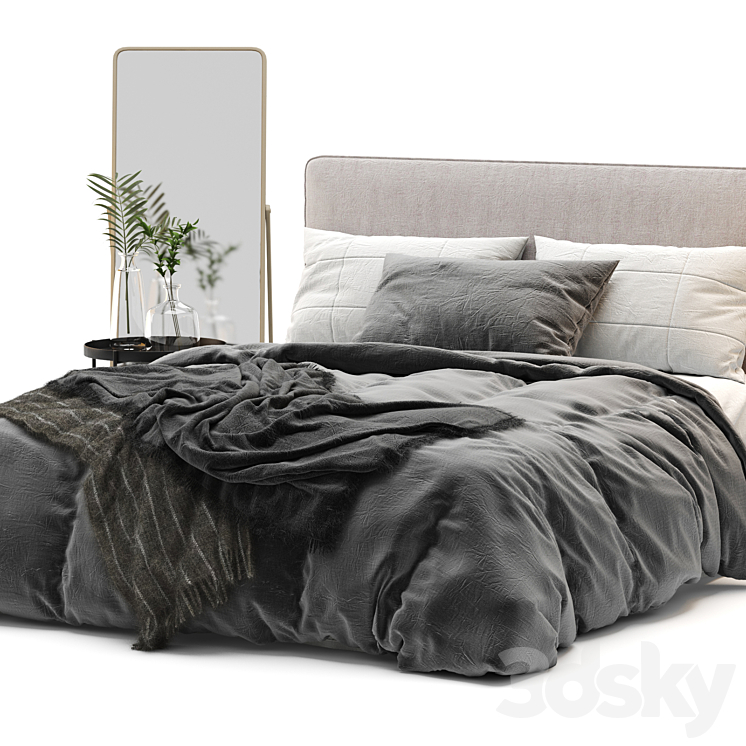 Ikea Lauvik Bed 3DS Max - thumbnail 2
