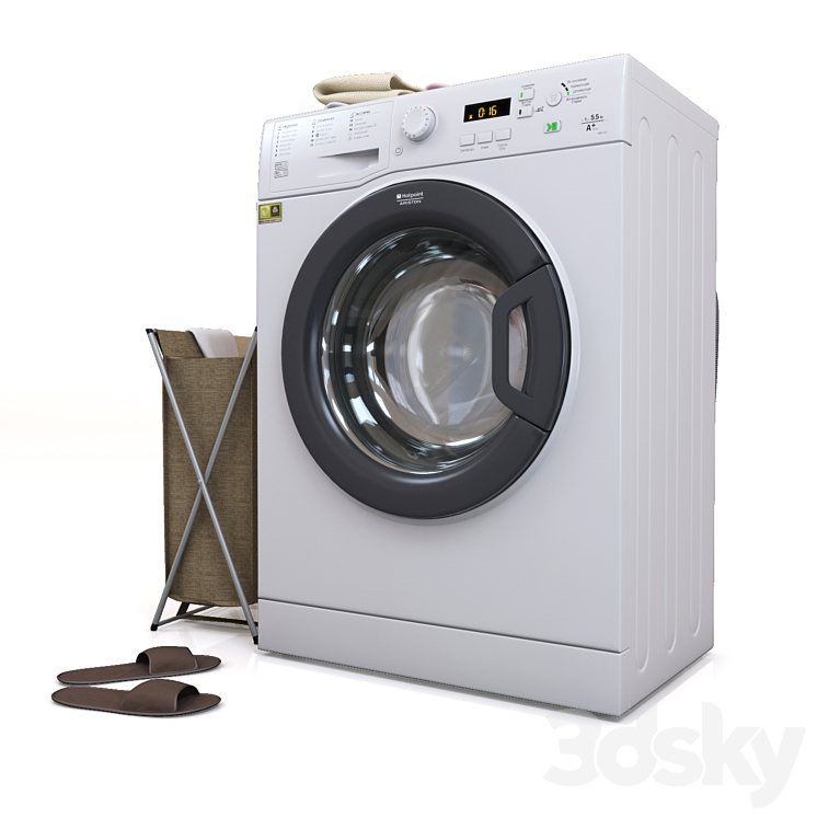 Washing machine Hotpoint-Ariston VMSF 501 B 3D Model