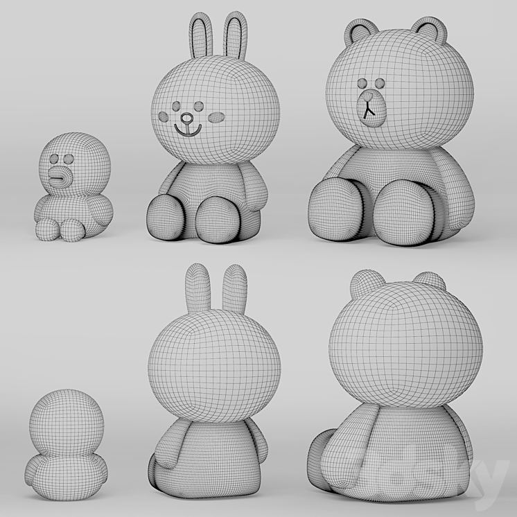 line friends character 3D Model