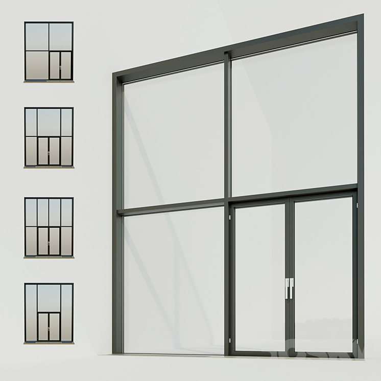 Panoramic windows. Stained Glass.6 3DS Max - thumbnail 1
