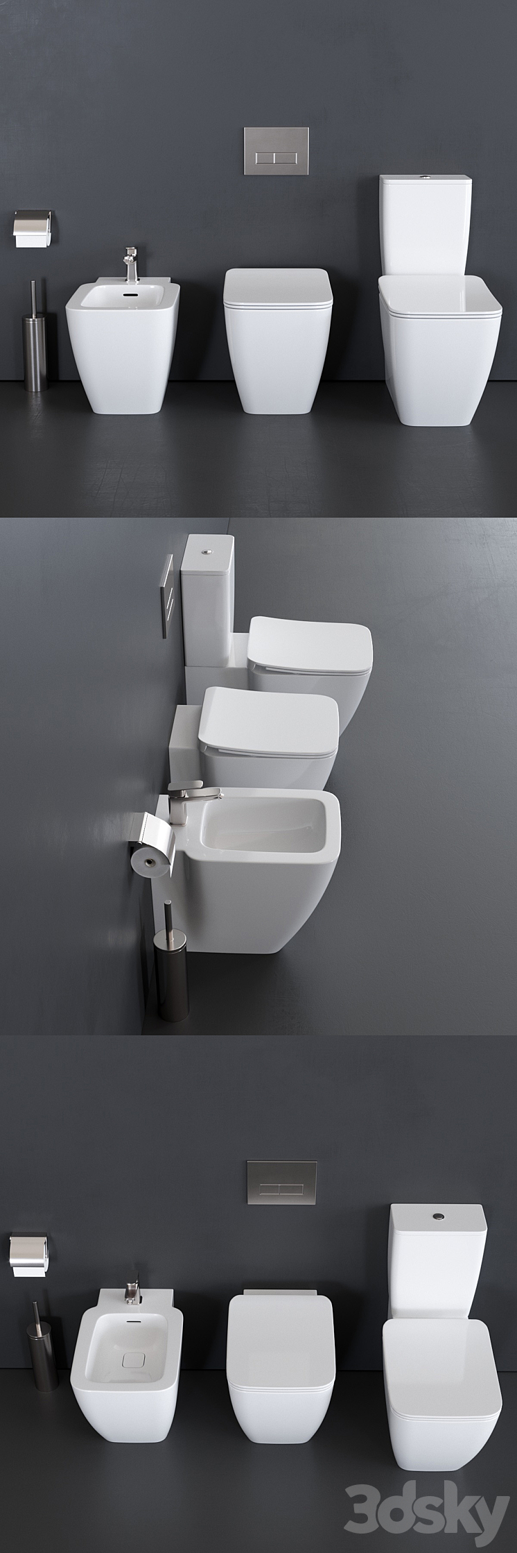 Ideal Standard STRADA II WC art. T2926 art. T2968 art. T2969 3D Model
