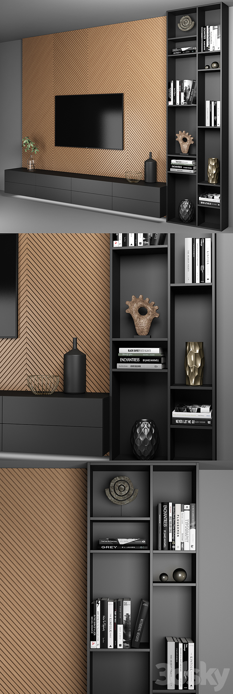 TV Wall 1 3D Model