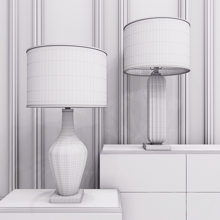 Table lamps UTTERMOST: 26191 26193 3D Model