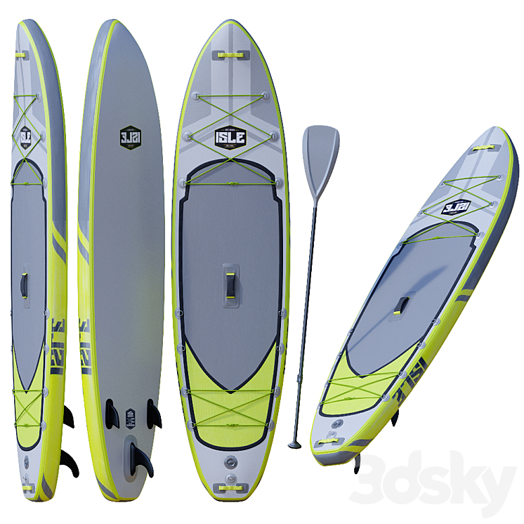 ISLE Explorer Inflatable Paddle Board Package 3DS Max - thumbnail 1