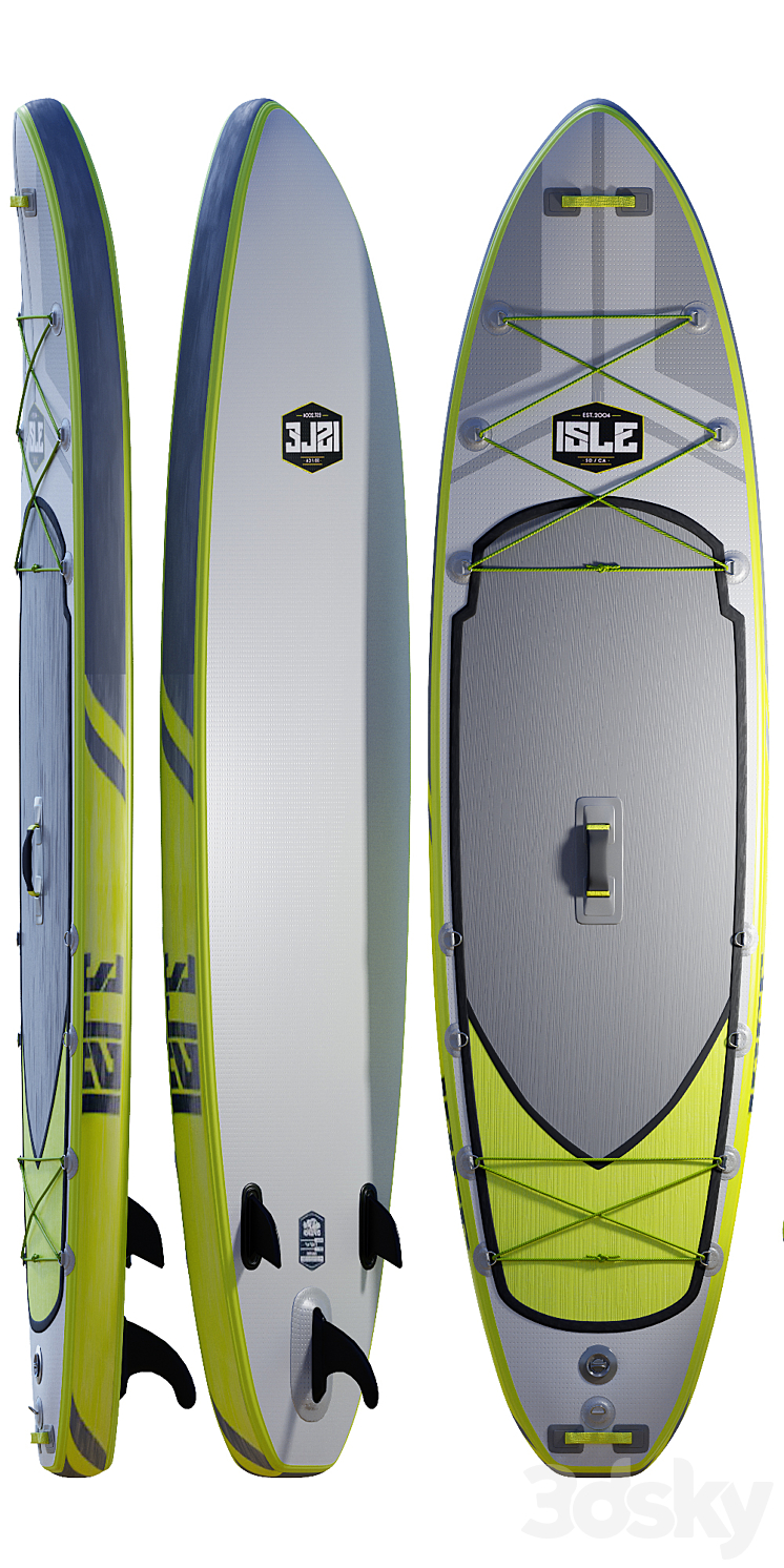 ISLE Explorer Inflatable Paddle Board Package 3D Model