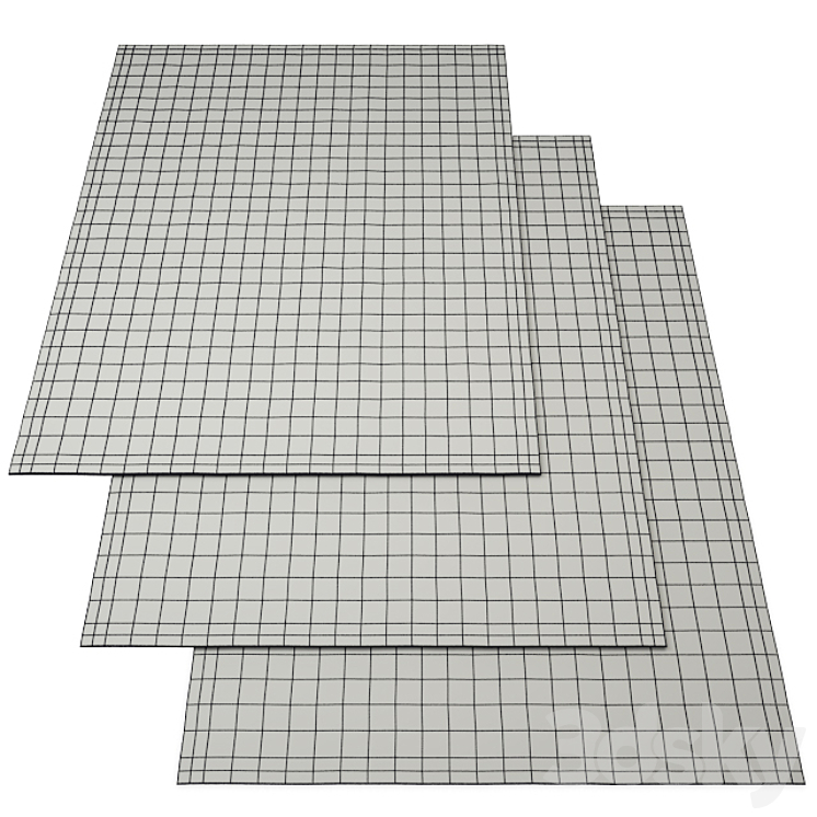 Shaded loop rug rh 3D Model