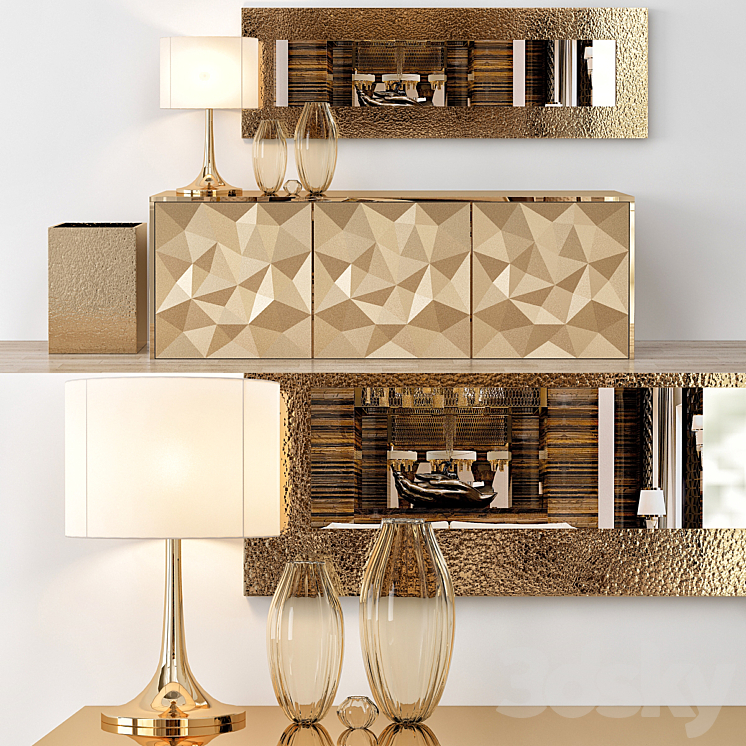 Fendi Console Table Home Collections 3DS Max - thumbnail 1