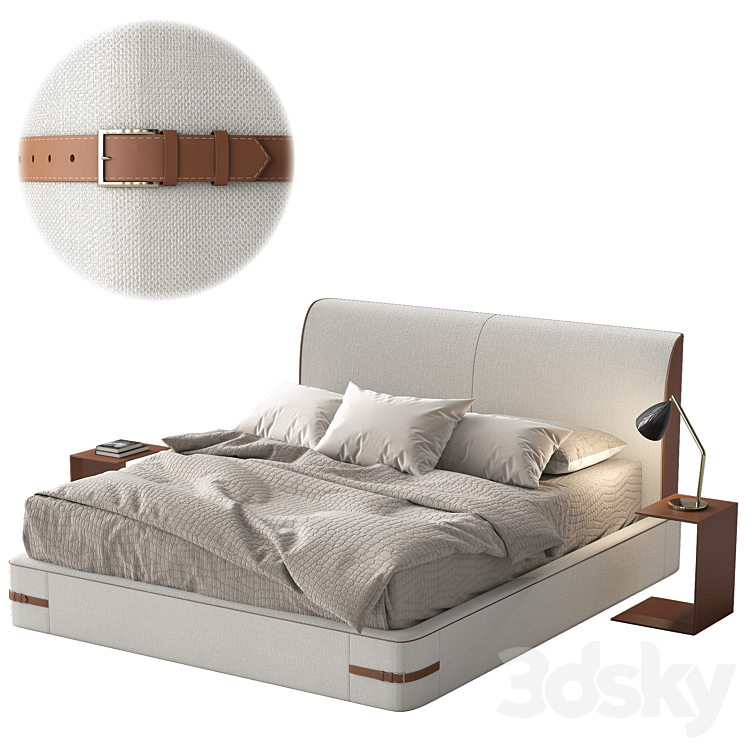 Bed Sebastian by Chaarme Letti 3DS Max - thumbnail 2