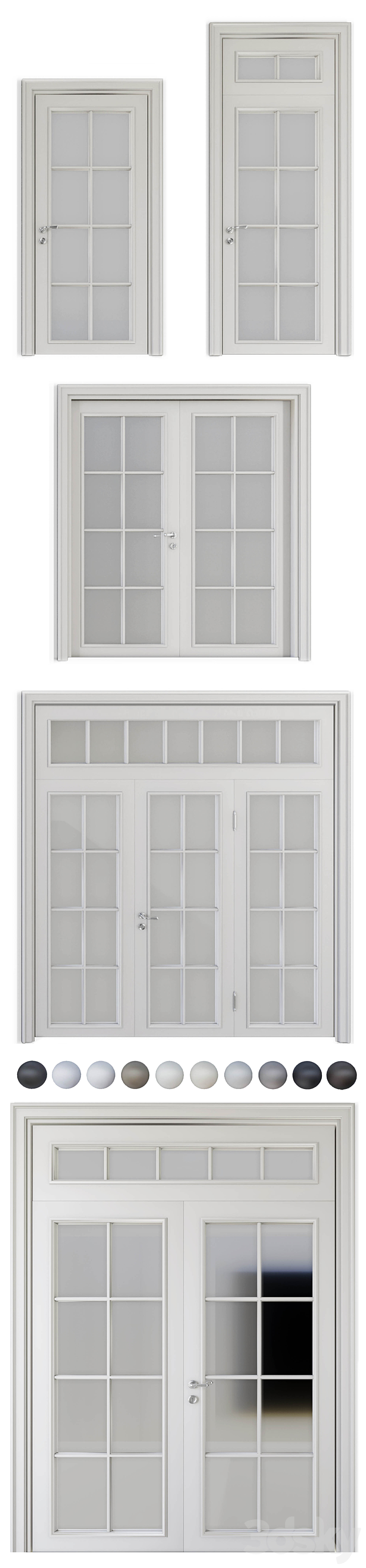 Volhovec_Doors_collection_Paris_set 3 3D Model