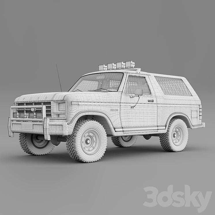 Ford Bronco 1985 3D Model