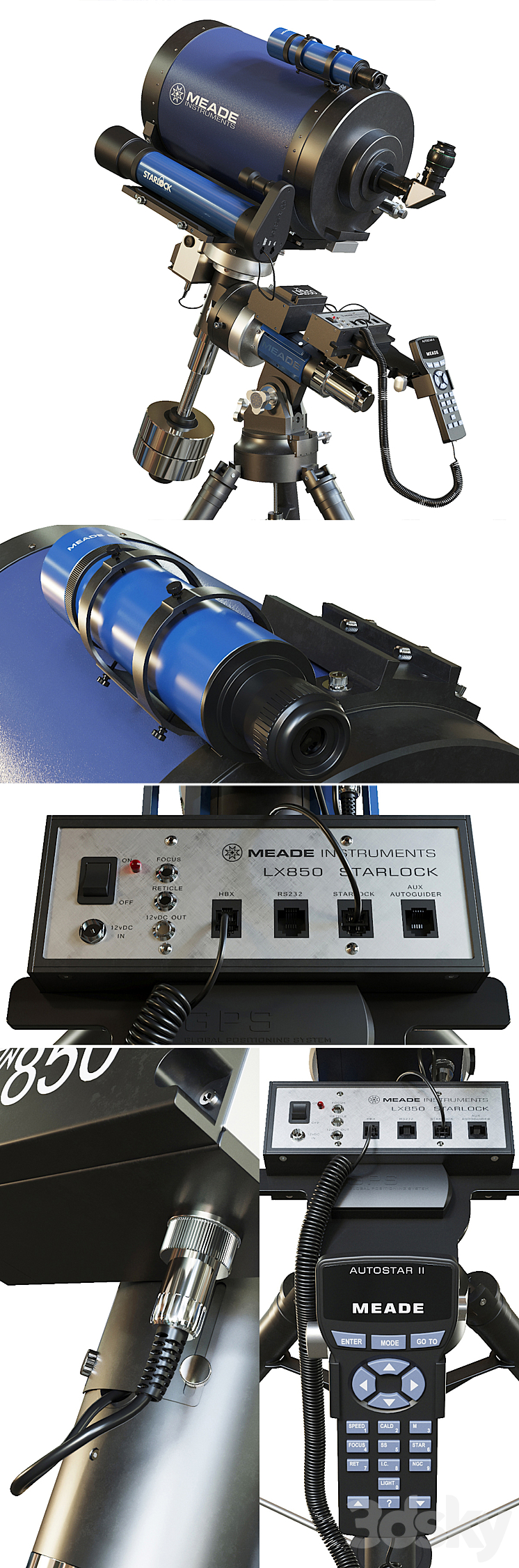 Telescope MEADE 12 F-8 ACF LX850 3D Model