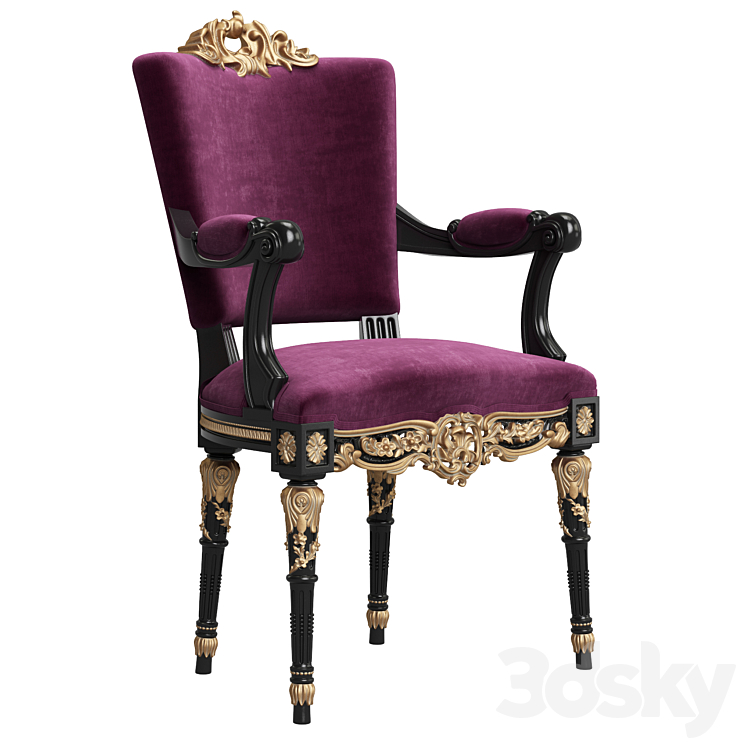 Asnaghi Interiors Olympia Armchair 3DS Max - thumbnail 1