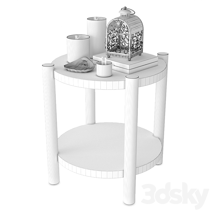 Coffee Table IKEA LISTERBY 3DS Max - thumbnail 2