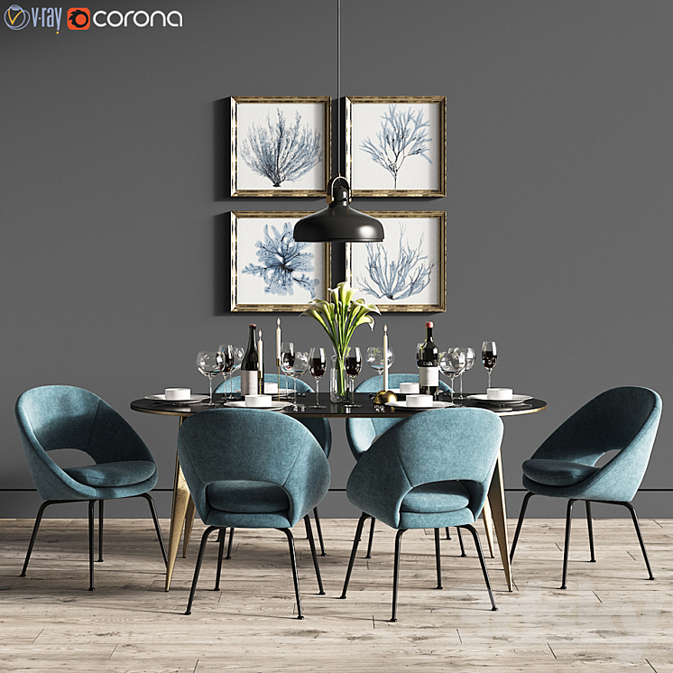 Dinning Set 30 3D Model