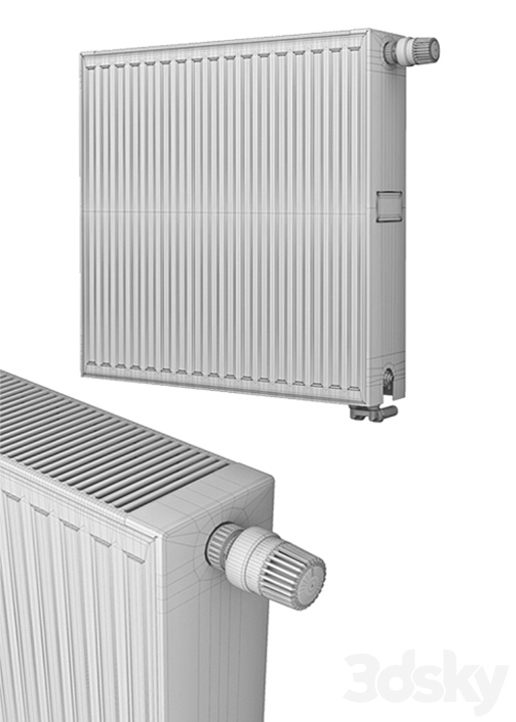 Steel panel radiators Kermi therm-x2 Profil L-50 3DS Max - thumbnail 2