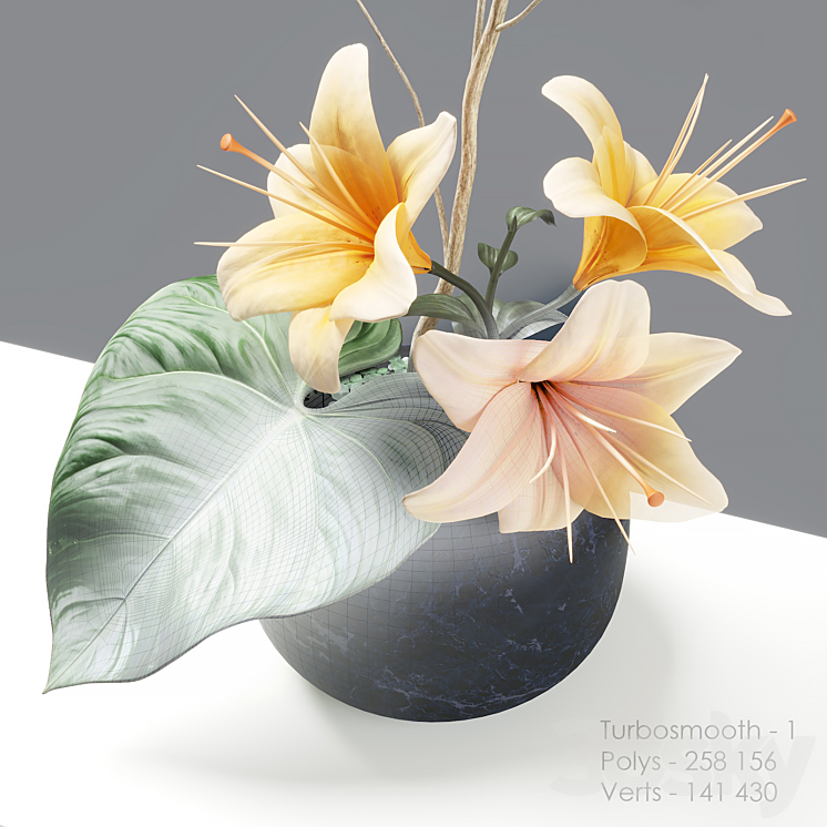 Flower_01 3DS Max Model - thumbnail 2