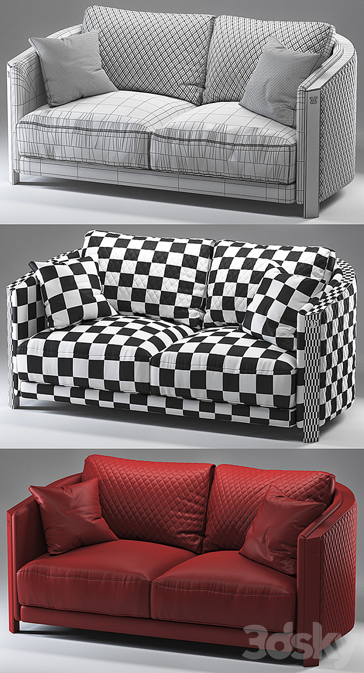 Aesthetics Magma sofa + chair 3D Model