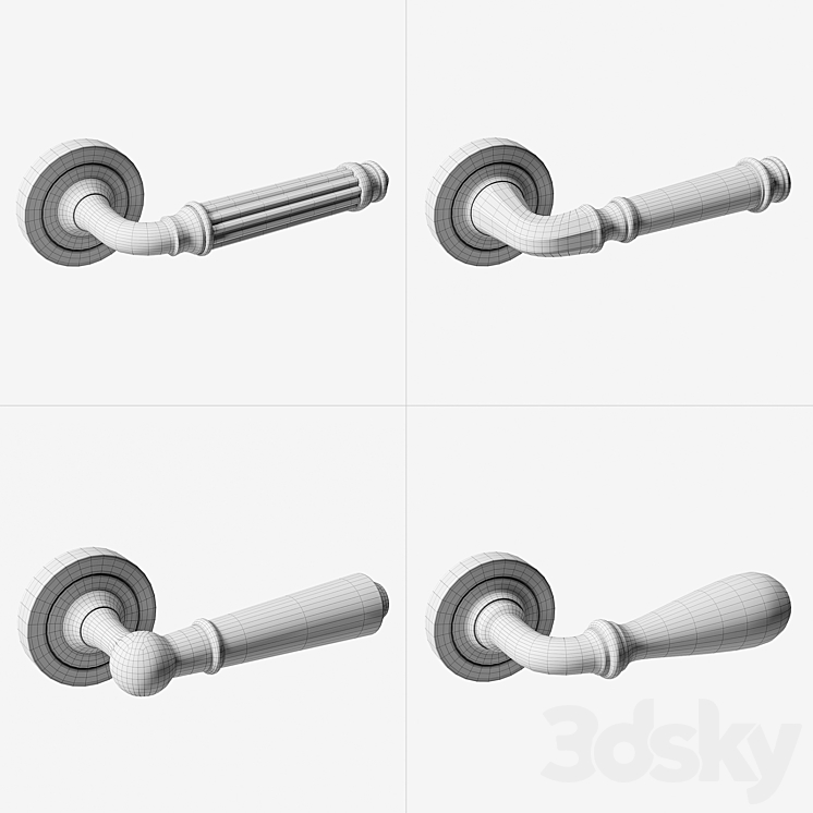 Door handles vol.4 3DS Max - thumbnail 2