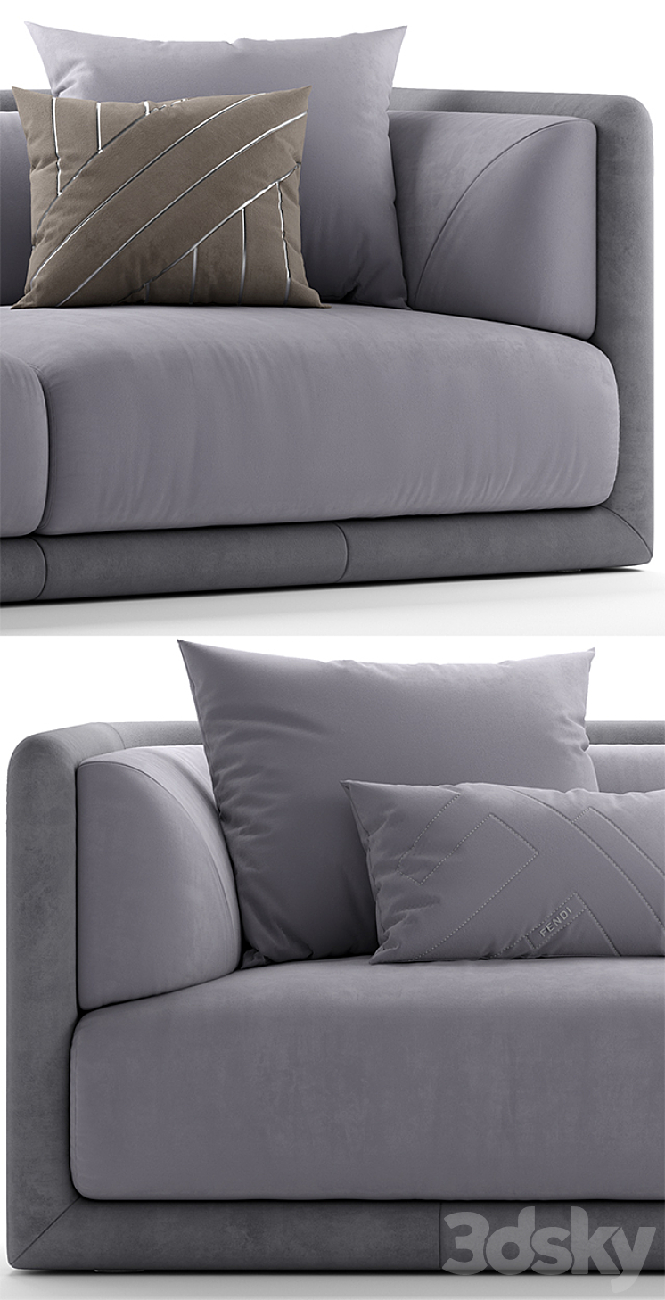 Sofa fendi casa conrad sofa 3DS Max - thumbnail 2